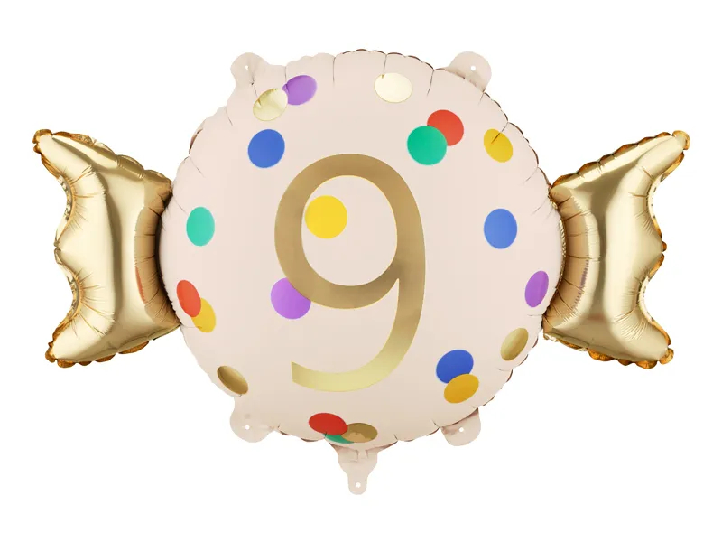 Balon foliowy cukierek 9 urodziny 76,5x48cm FB687-9