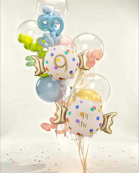 Balon foliowy cukierek 9 urodziny 76,5x48cm FB687-9
