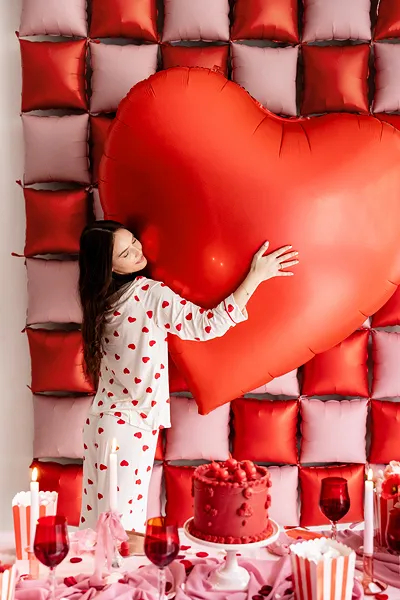 Balon foliowy Serce XXL czerwone 136x129 cm FB260