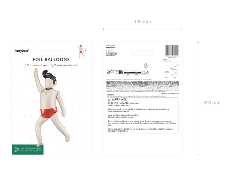 Balon foliowy Facet w kąpielówkach 64,5x159cm FB356