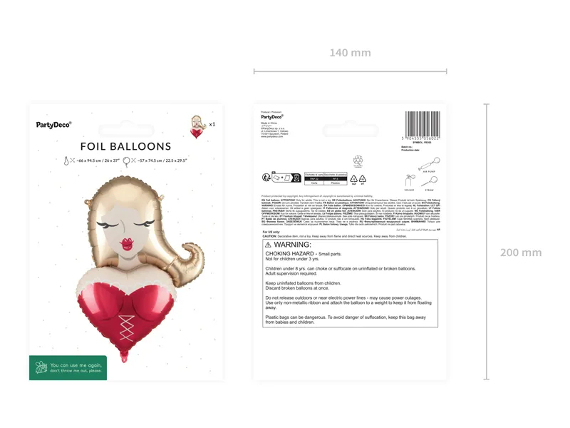 Balon foliowy Dziewczyna 57x74,5cm FB355