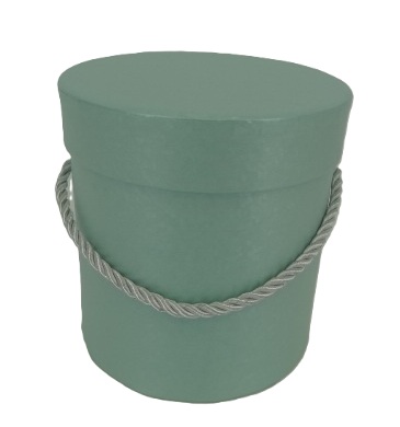 Pudełko flowerbox 12x12cm miętowe z wieczkiem W5070/1 