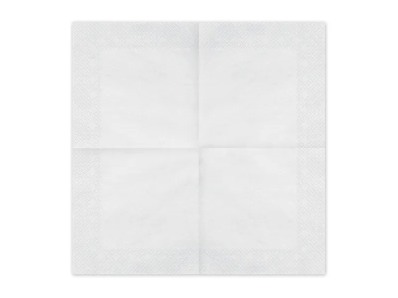 Serwetki papierowe 33x33cm białe 33x33cm - 2 warstwowe