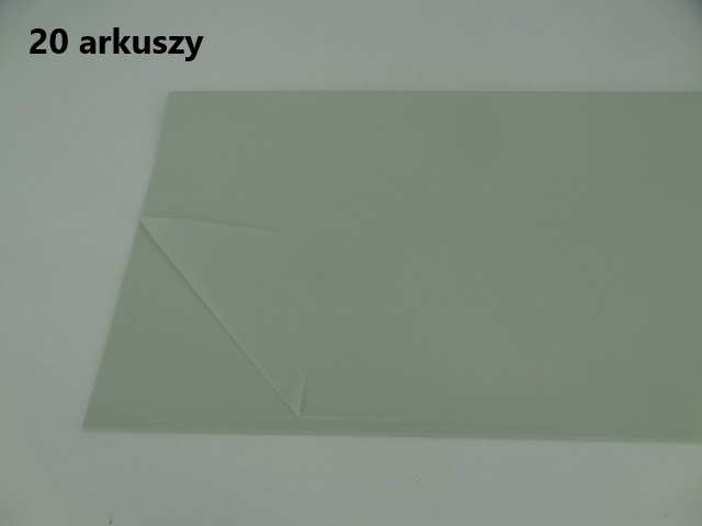 Folia florystyczna arkusze 58x58cm 20szt zielona jasna pistacjowa SWM-20 58x58cm