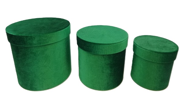 Pudełko flowerbox 3w1 welur zielone W2903F-27/3