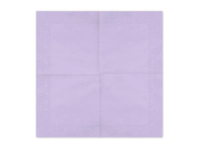 Serwetki papierowe 33x33cm lawendowe fioletowe 33x33cm - 2 warstwowe