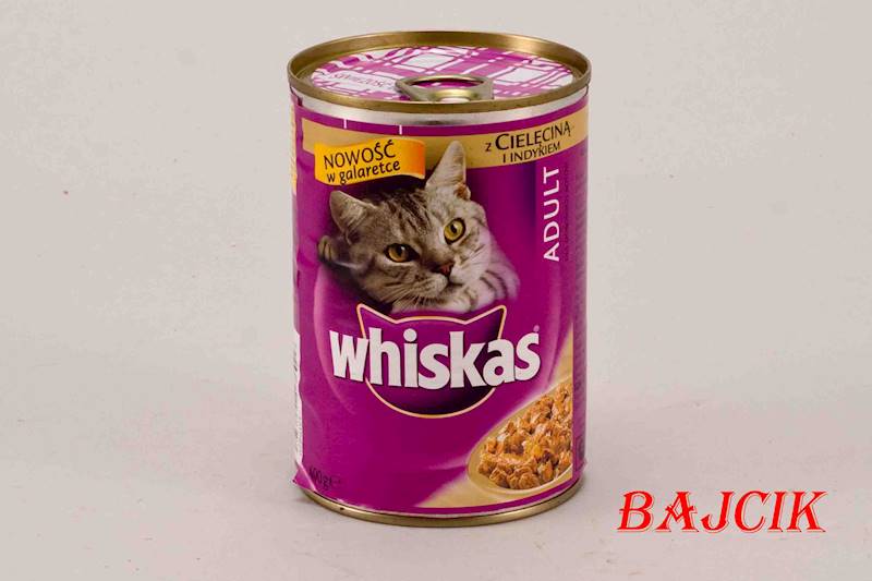 WHISKAS Z INDYKIEM PUSZKA 400g