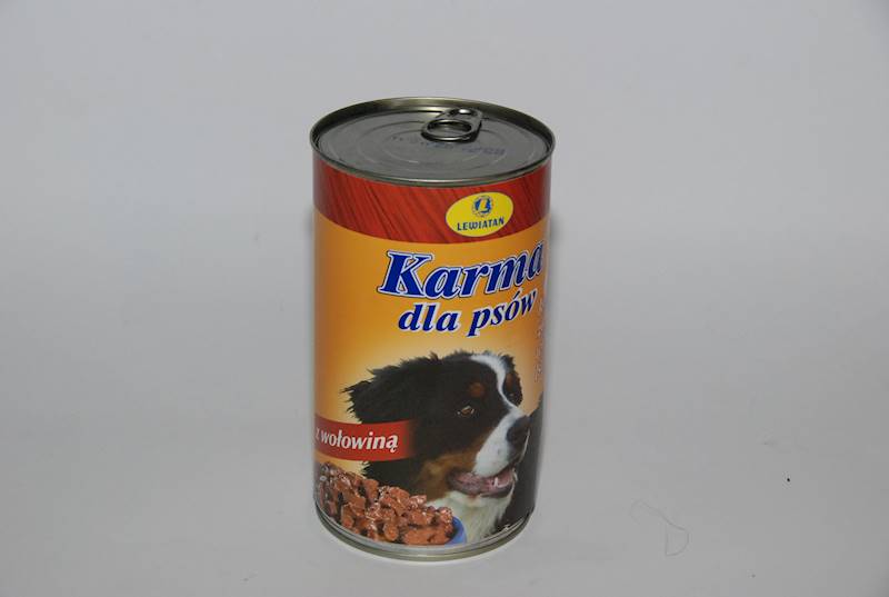 LEW. KARMA DLA PSÓW 1250G. WOŁOWINA PUSZKA