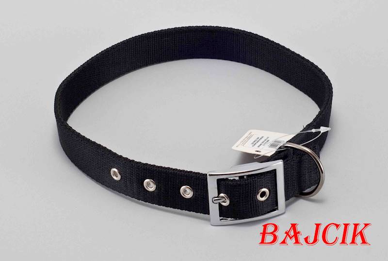 OBROŻA Z METALOWYM ZAPIĘCIEM 75cm/30mm CZARNA