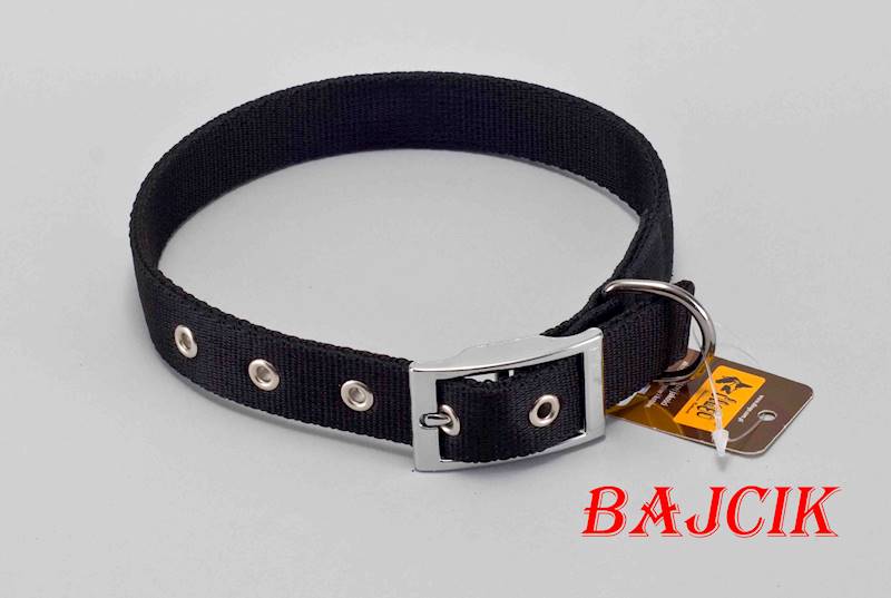 OBROŻA Z METALOWYM ZAPIĘCIEM 60cm/25mm CZARNA