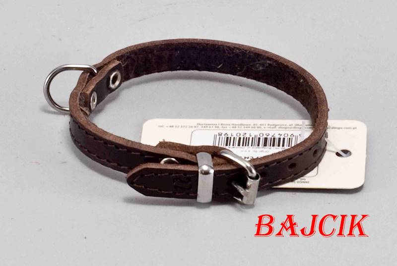 OBROŻA SKÓRA 27cm/10mm CIEMNY BRĄZ DINGO