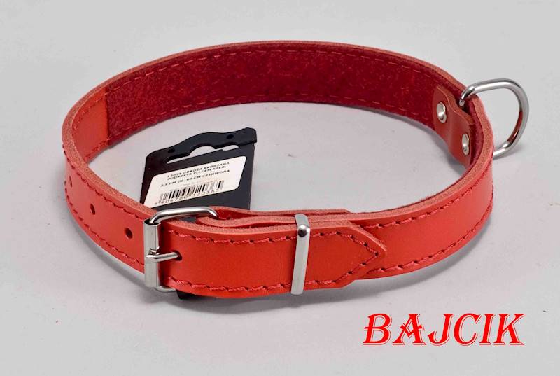 OBROŻA SKÓRA 60cm/25mm CZERWONA DINGO