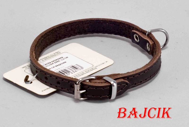 OBROŻA SKÓRA 30cm/10mm CIEMNY BRĄZ DINGO