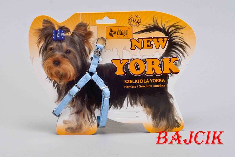 SZELKI DLA YORKA NEW YORK NIEBIESKIE DINGO
