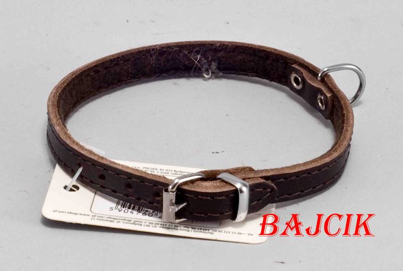 OBROŻA SKÓRA 33cm/10mm CIEMNY BRĄZ DINGO
