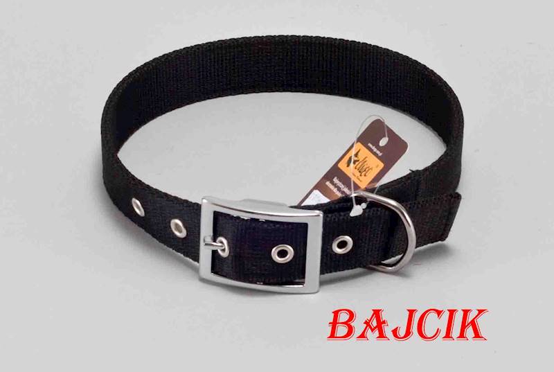 OBROŻA Z METALOWYM ZAPIĘCIEM 65cm/30mm CZARNA