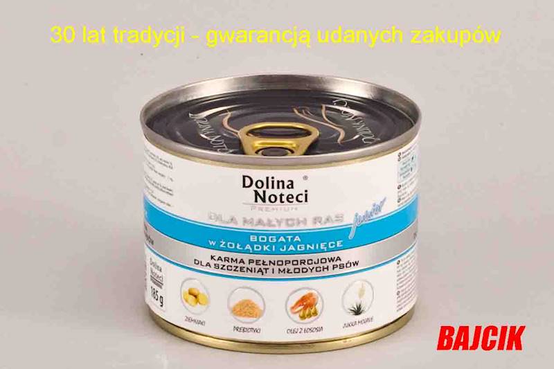 DN.PREM.DLA MAŁYCH RAS JUN.ŻOŁĄDKI JAGNIĘCE 185g