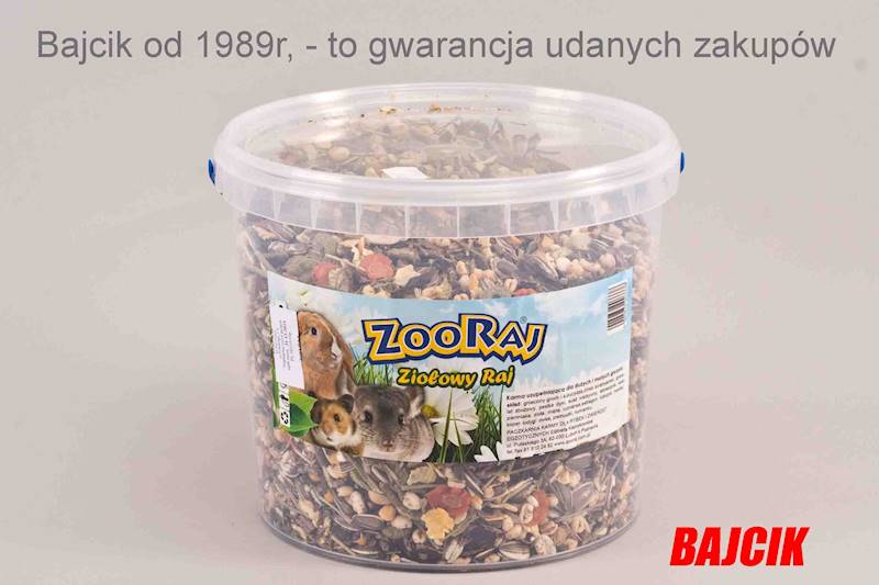 MIESZANKA DLA GRYZONI ZIOŁOWY RAJ WIADERKO 5l
