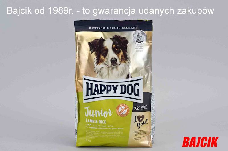 HAPPY DOG JUNIOR JAGNIĘ/RYŻ 1kg   HD-2210