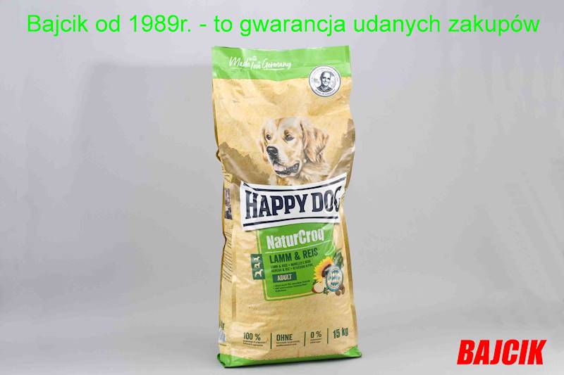 HAPPY DOG NATUR CROQ JAGNIĘ/RYŻ 15kg HD-7011
