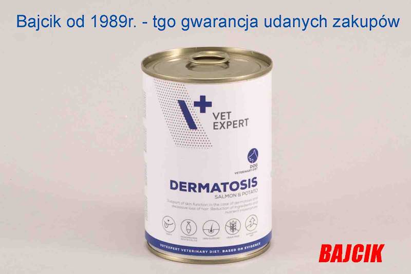 VET.DIET DOG DERMATOSIS SALMON/POTATO 400g PUSZKA