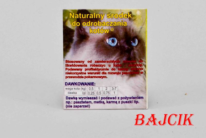 NATURALNY ŚRODEK DO ODROBACZANIA KOTÓW