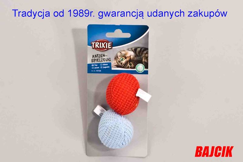 TRIXIE PIŁKI WEŁNIANE KOT 4,5cm/2szt. TX-45728