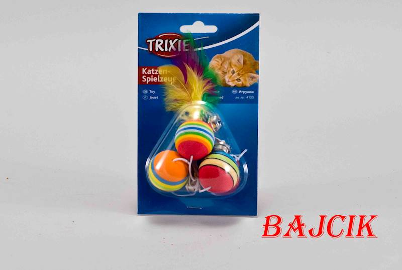 TRIXIE PIŁKI TĘCZOWE NA GUMCE  TX-4133