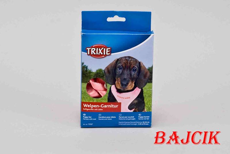 TRIXIE SZELKI ZE SMYCZĄ GARNITUR RÓŻOWE [TX-15567]