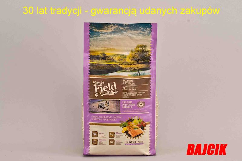 SAM`S FIELD 2,5kg ADULT SALMON & POTATO 44524