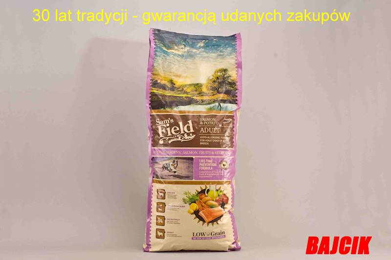 SAM`S FIELD 13kg ADULT SALMON & POTATO 44526
