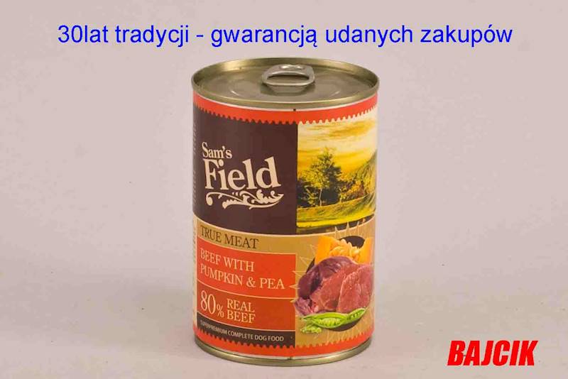 SAM`S FIELD PUSZKA 400g BEEF+PUMPKIN+PEA 44600