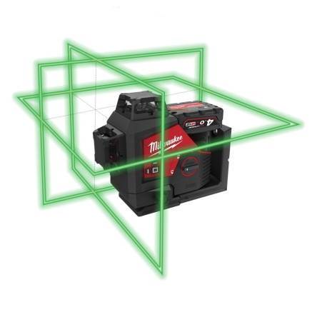 Milwaukee M12 3PL-401C zielony laser 3-płaszczyznowy 360° z zieloną wiązką 12 V