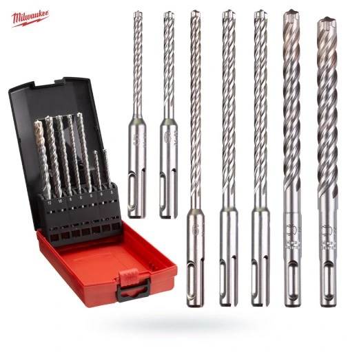 Zestaw wierteł do betonu 5 - 12 mm SDS Plus Milwaukee MX4 4-ostrzowe