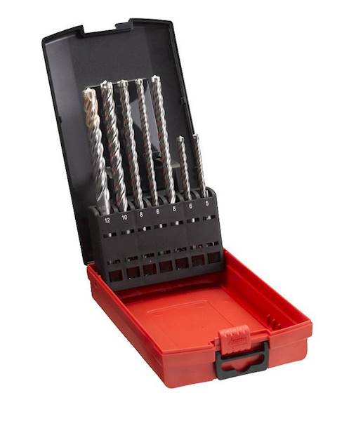 Zestaw wierteł do betonu 5 - 12 mm SDS Plus Milwaukee MX4 4-ostrzowe