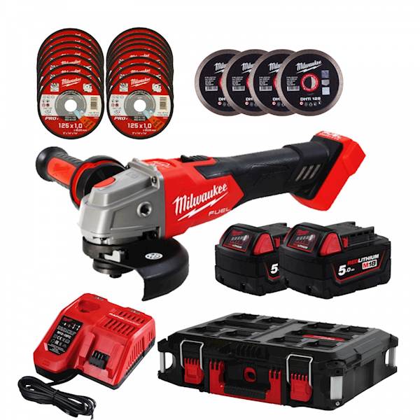 MILWAUKEE zestaw M18FSAG125XB100P-502P 4933498241
