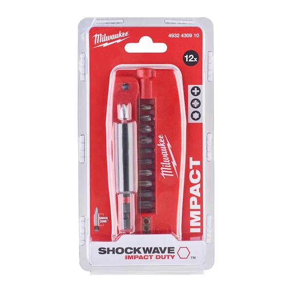 MILWAUKEE zestaw bitów 12szt. Shockwave Impact Duty
