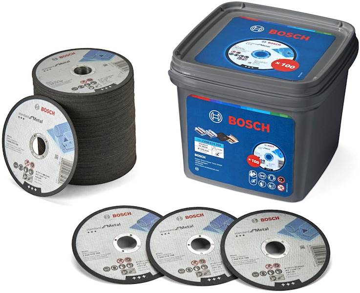 BOSCH Zestaw 100 tarcz korundowych do cięcia metalu stali 125/1,0mm - 061599765G