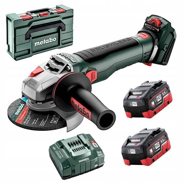 METABO szlifierka kątowa WVB 18 LT BL 11-125 Q 18V Quick 2x5,5Ah