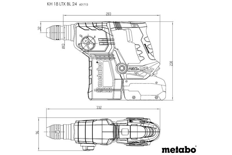 młotowiertarka KH 18 LTX BL 24 w walizce metaBOX 1
