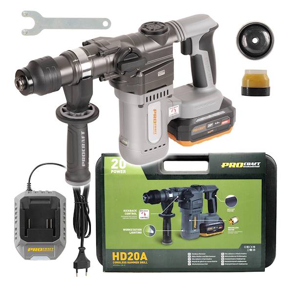 młotowiertarka SDS-plus z akumulatorem HD20A