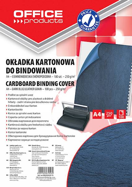OKŁADKA DO BINDOWANIA SKÓROPODOBNA A4 C.NIEBIESKI