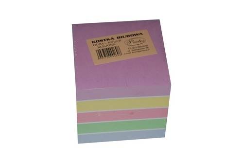 NOTES KOSTKA 83X83 KOLOR DUŻA NIEKLEJONA