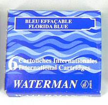 NABOJE WATERMAN NIEBIESKIE FLORYDA 8SZT DŁUGIE