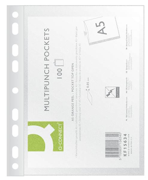 KOSZULKA A5 Q-CONNECT GROSZKOWA 100 SZT 50 MIC