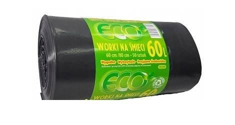 WORKI NA ŚMIECI  ECO 60L 50SZT LD CZARNE