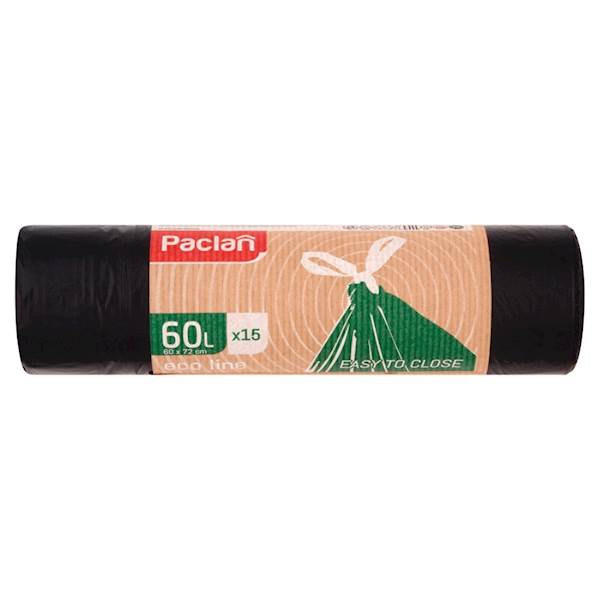 WORKI NA ŚMIECI 60L/15 Z TAŚMĄ