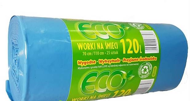 WORKI NA ŚMIECI ECO 120L 25SZT LD NIEBIESKIE