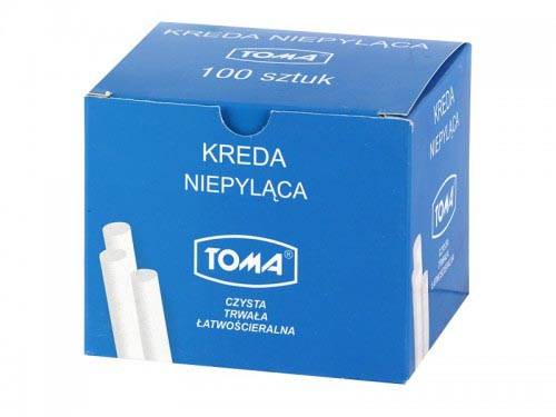 KREDA TOMA BIAŁA OKRĄGŁA BEZPYŁOWA 100 SZT 
