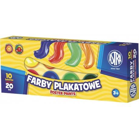 FARBY PLAKATOWE ASTRA 20ML 10 KOLORÓW